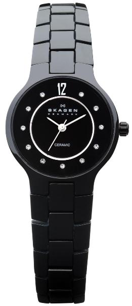 SKAGEN 572SBXBC, SORT KERAMIK DAMEUR